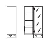 Pelipal Solitaire Neutrale Einzelmöbel Wandschrank mit Funktionstür