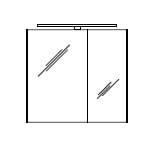 Pelipal Solitaire Neutrale Spiegelschränke S10 LEDplus