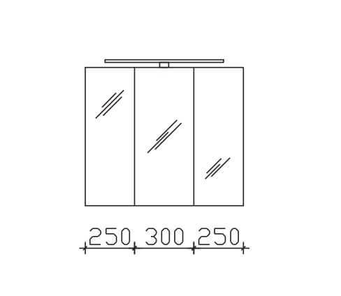 Pelipal Solitaire Solitaire 9005 Neutrale Doppelspiegelschränke