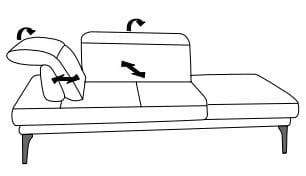 Himolla Sofas - PROmotion 1810 Recamieren freistehend Recamiere freistehend 28 . SR